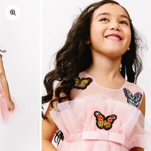 Lola and the Boys Dress with Butterfly Appliques
